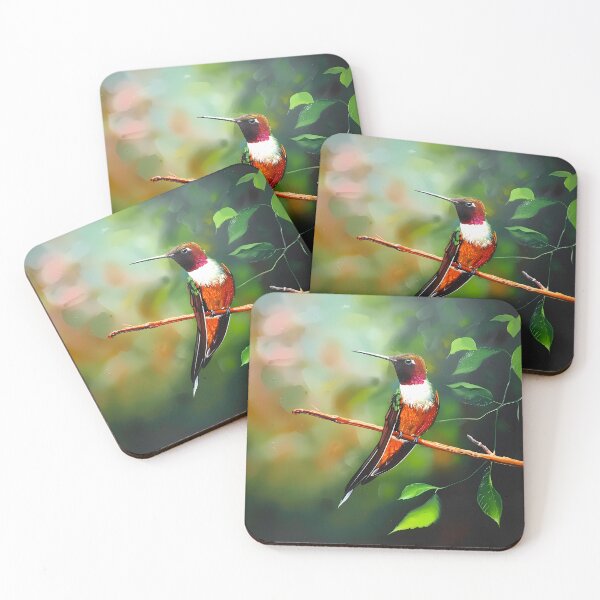 Item preview, Crimson Topaz Hummingbird Elegance designed and sold by LivingArtClips.