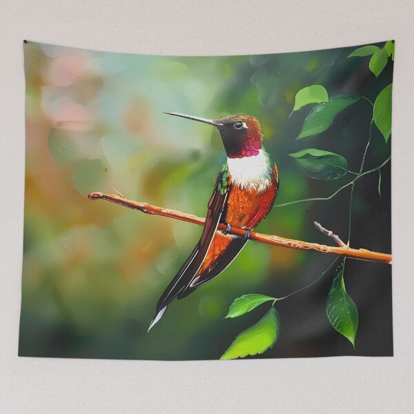 Item preview, Crimson Topaz Hummingbird Elegance designed and sold by LivingArtClips.