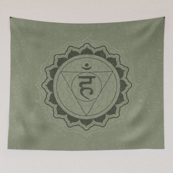 Item preview, Throat Chakra Mandala - Sage + Pine designed and sold by Irene Estelle.