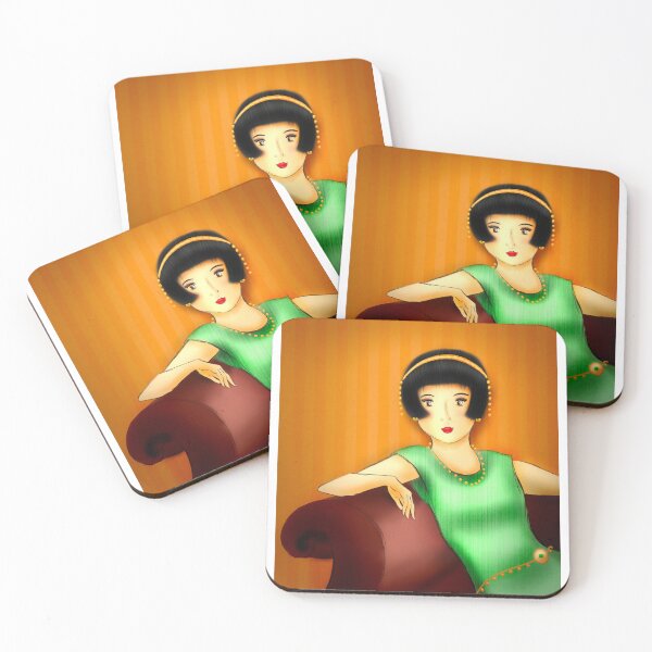 Item preview, Art Deco Flapper Woman Girl 1920s Illustration  designed and sold by Adela Hurtado.