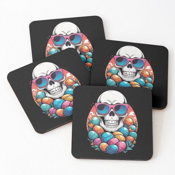 Item preview, Easter Gothic Skull with Whimsical Eggs designed and sold by Tw1nsAIArt.