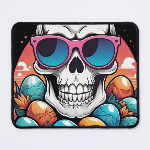 Item preview, Easter Gothic Skull with Whimsical Eggs designed and sold by Tw1nsAIArt.