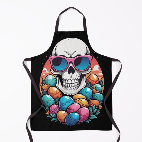 Item preview, Easter Gothic Skull with Whimsical Eggs designed and sold by Tw1nsAIArt.