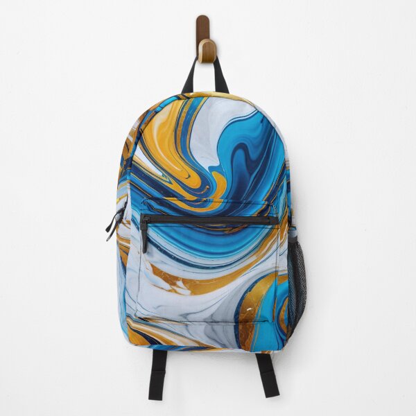 Item preview, Abstract Blue Yellow White Marble Pattern designed and sold by TheArtOfPat.