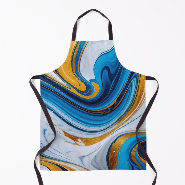 Item preview, Abstract Blue Yellow White Marble Pattern designed and sold by TheArtOfPat.