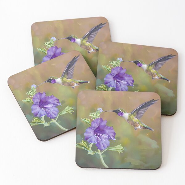 Item preview, Agile Purple-throated Woodstar Hummingbird designed and sold by LivingArtClips.