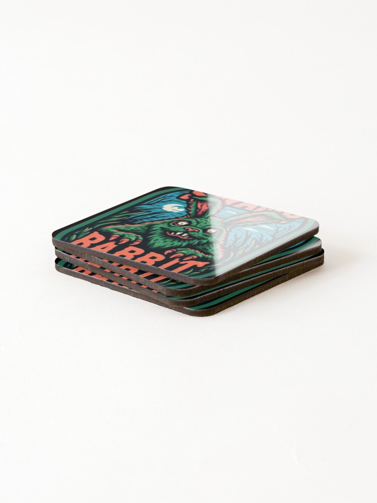 Thumbnail 4 of 5, Coasters (Set of 4), Swamp Rabbit designed and sold by WolfeTEES.
