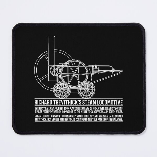 Item preview, Diagrama de información de la locomotora de vapor de 1804 de Richard Trevithick designed and sold by Maljonic.