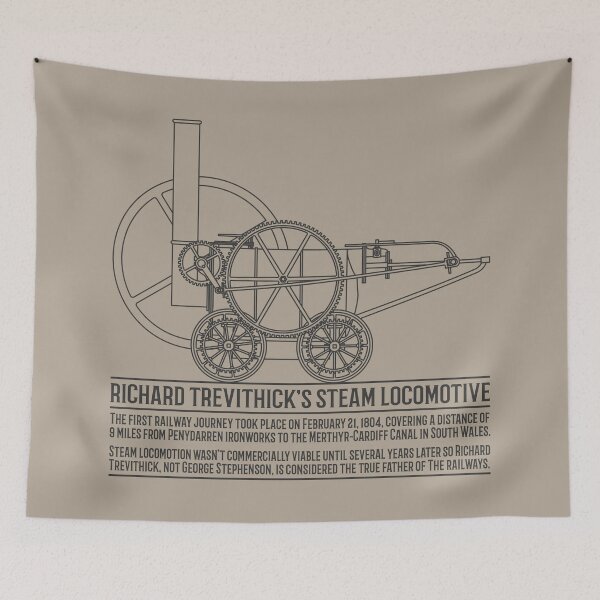 Item preview, Richard Trevithick’s 1804 Steam Locomotive Info Diagram designed and sold by Maljonic.