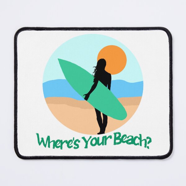 Item preview, Where's Your Beach? Surf Girl Silhouette designed and sold by CoastalCaptures.