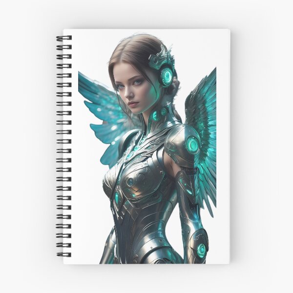 Item preview, "Whispers of the Celestial Realm: A Cybernetic Angel's Enchanted Encounter" designed and sold by Zivoo.