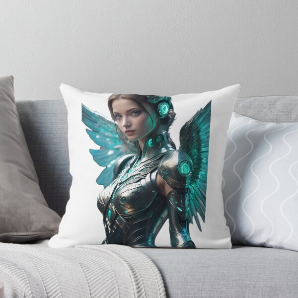 Item preview, "Whispers of the Celestial Realm: A Cybernetic Angel's Enchanted Encounter" designed and sold by Zivoo.