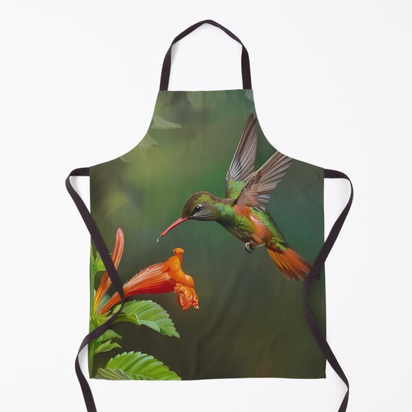 Item preview, Rufous-tailed Hummingbird in Flight designed and sold by LivingArtClips.