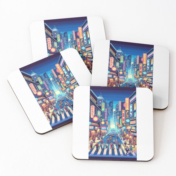 Item preview, Pixel City Sunset designed and sold by DreamAlongArt.