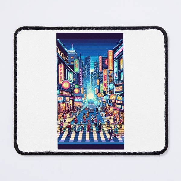 Item preview, Pixel City Sunset designed and sold by DreamAlongArt.