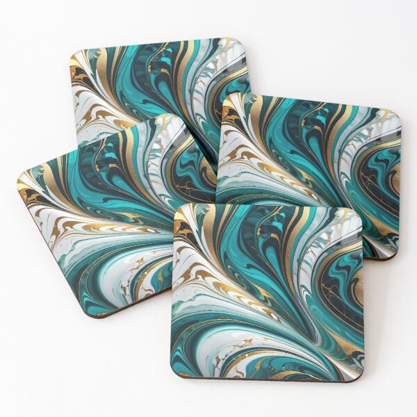 Item preview, Abstract Blue Gold White Marble Pattern designed and sold by TheArtOfPat.