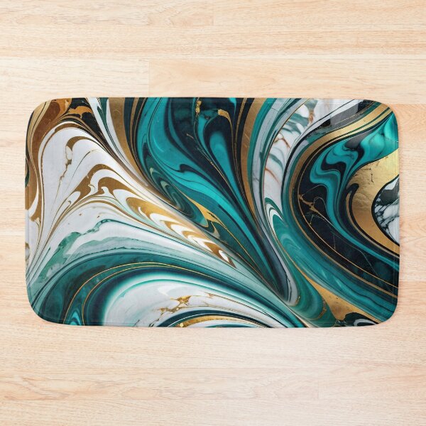Item preview, Abstract Blue Gold White Marble Pattern designed and sold by TheArtOfPat.