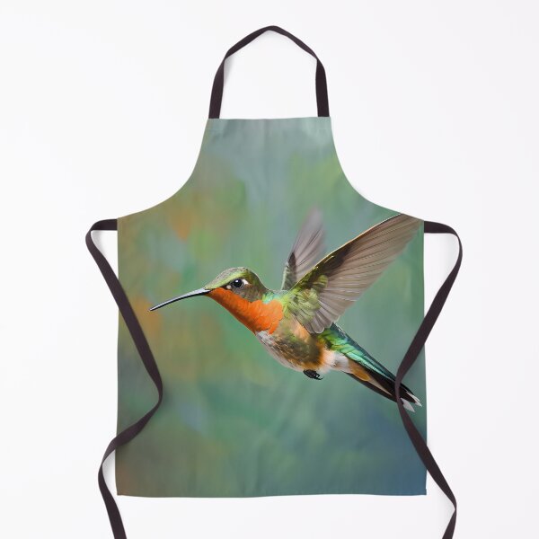Item preview, Elegant Flight of the Hairy Hermit Hummingbird designed and sold by LivingArtClips.
