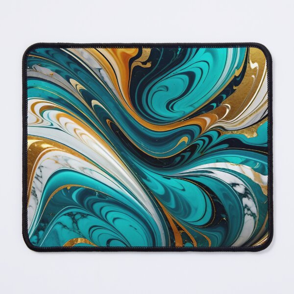 Item preview, Abstract Blue Gold White Marble Pattern designed and sold by TheArtOfPat.