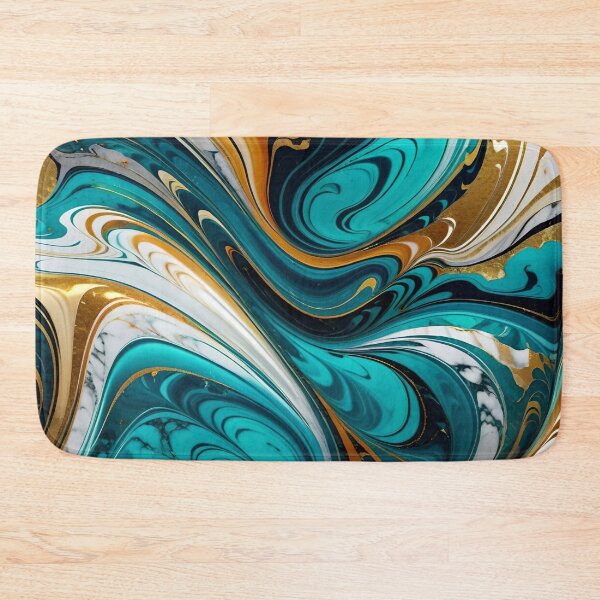 Item preview, Abstract Blue Gold White Marble Pattern designed and sold by TheArtOfPat.