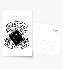 Burn Your Black Books Postcards