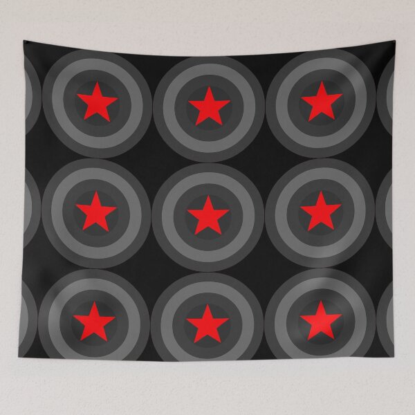 Item preview, Black and White Shield With Red Star designed and sold by lxahh.