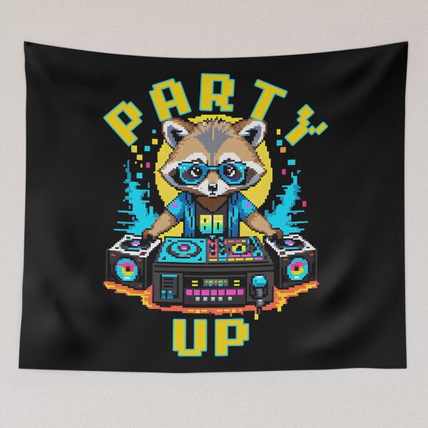 Item preview, DJ Raccoon - Party Up designed and sold by Jackson-Will.