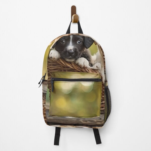 Item preview, Cute puppies in basket designed and sold by CatsAndDogs-TF.