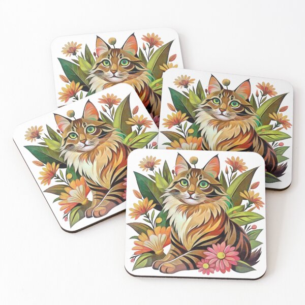 Item preview, Maine Coon tabby cat designed and sold by Mustela erminea.