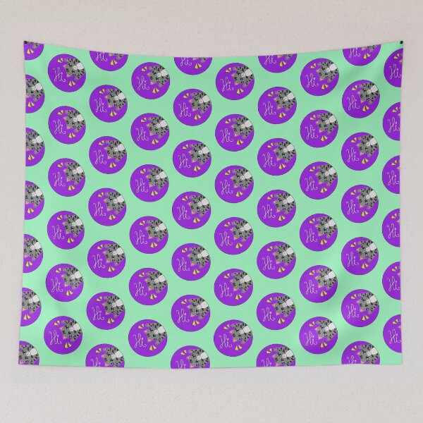 Item preview, gray cat greeting designed and sold by Natsukittyart.