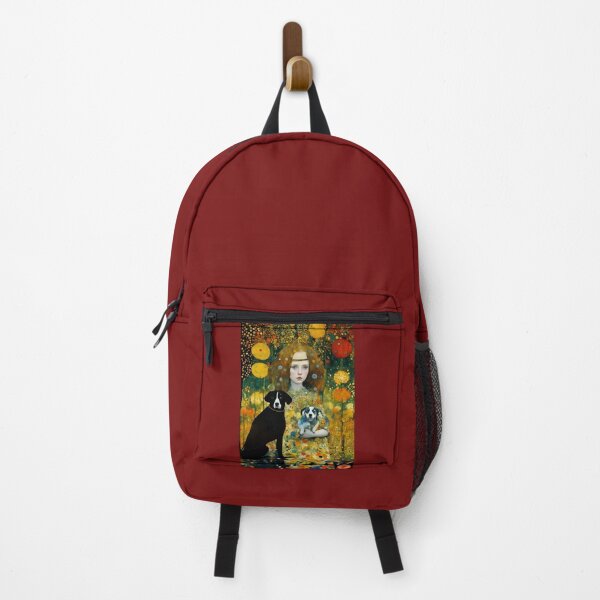 Item preview, Girl with a dog in a mysterious forest. designed and sold by Natalia-Vlad.