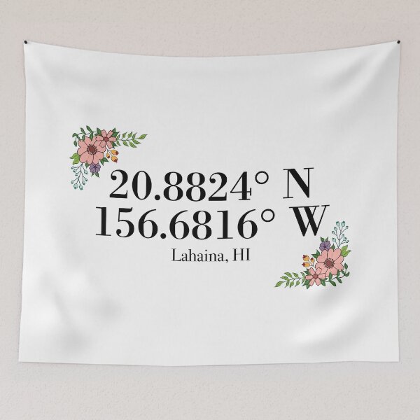 Item preview, Lahaina, HI Coordinates designed and sold by mynameisliana.