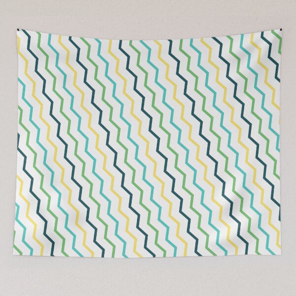 Item preview, Colorful Chevron Jagged Lines Forever Seamless White Pattern designed and sold by Alchemy-A-La-G.