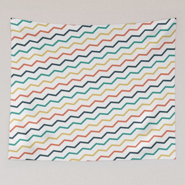 Item preview, Colorful Chevron Jagged Lines Forever Seamless White Pattern designed and sold by Alchemy-A-La-G.