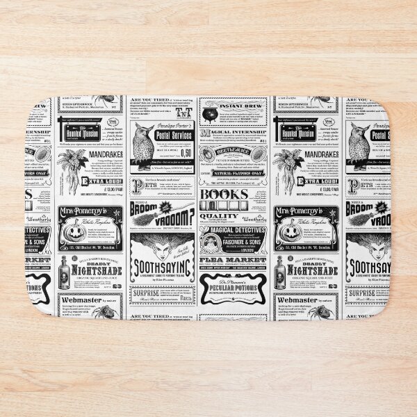 Item preview, creepy halloween newspaper antique white designed and sold by Gossip Rag.