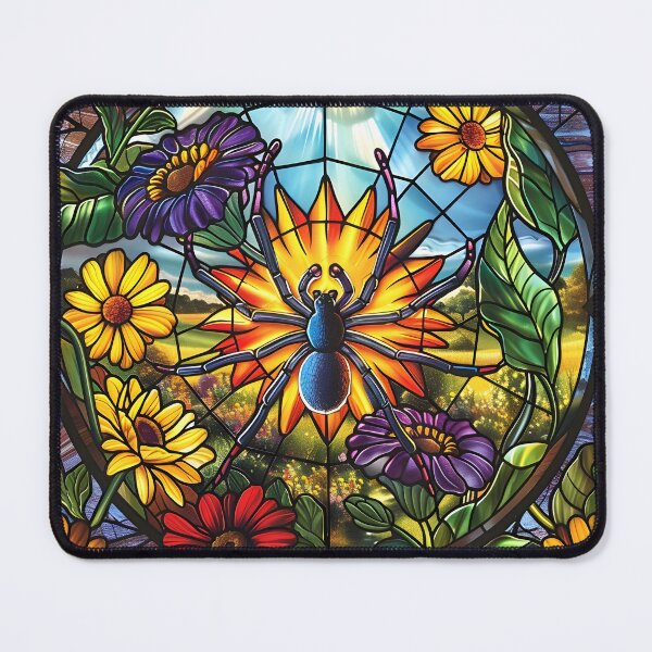 Item preview, Funnel Web Spider stained glass designed and sold by CoolCrazyQuirky.