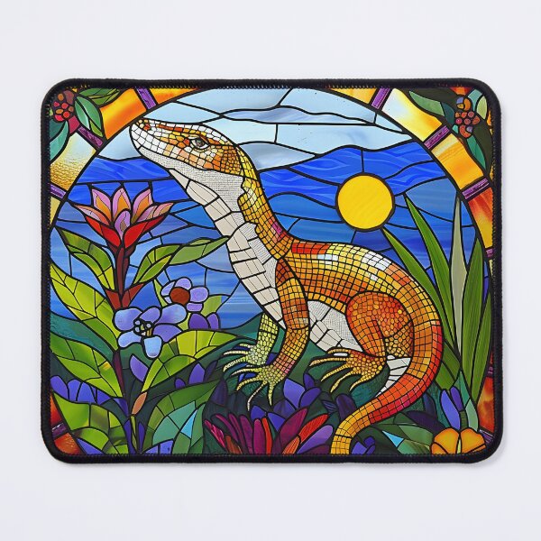 Item preview, Native Goanna Stained glass designed and sold by CoolCrazyQuirky.