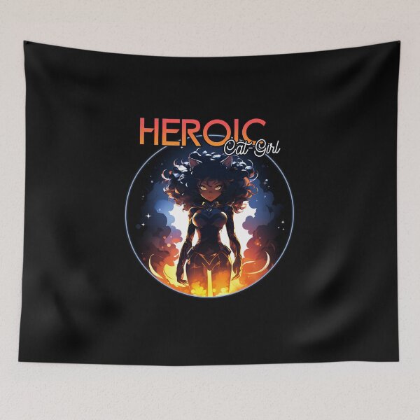 Item preview, Heroic Cat-Girl designed and sold by NatureHelpsYou.