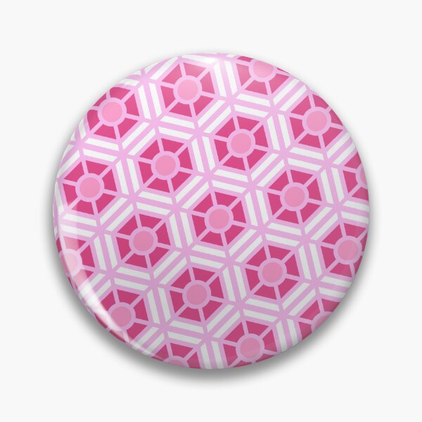 Item preview, Pink Hexagon Sectioned Shapes Forever Seamless White Pattern designed and sold by Alchemy-A-La-G.