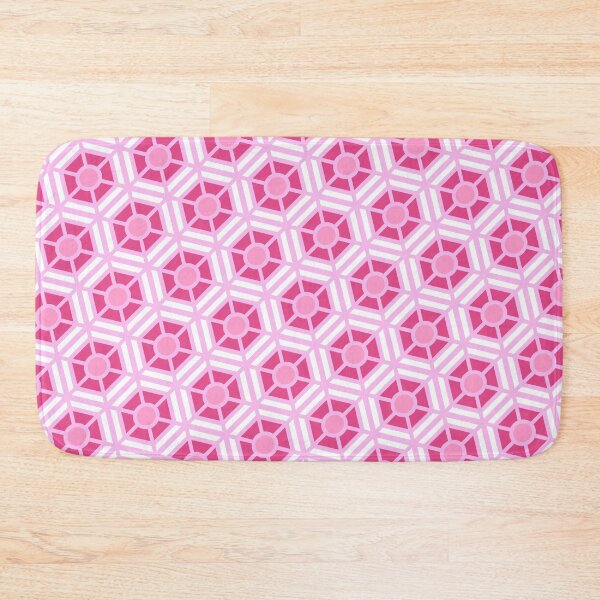 Item preview, Pink Hexagon Sectioned Shapes Forever Seamless White Pattern designed and sold by Alchemy-A-La-G.