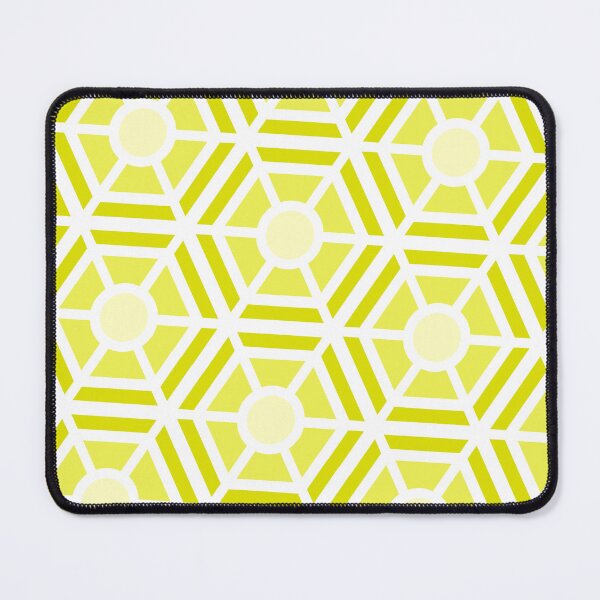 Item preview, Yellow Hexagon Sectioned Shapes Forever Seamless White Pattern designed and sold by Alchemy-A-La-G.
