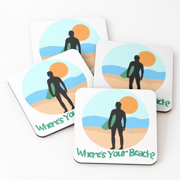 Item preview, Where's Your Beach: Surf Guy Silhouette designed and sold by CoastalCaptures.