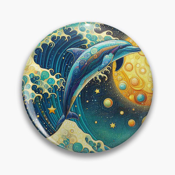 Item preview, Dolphins at play 1 designed and sold by Kallak-AI-Art.