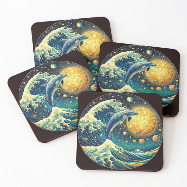 Item preview, Dolphins at play 1 designed and sold by Kallak-AI-Art.