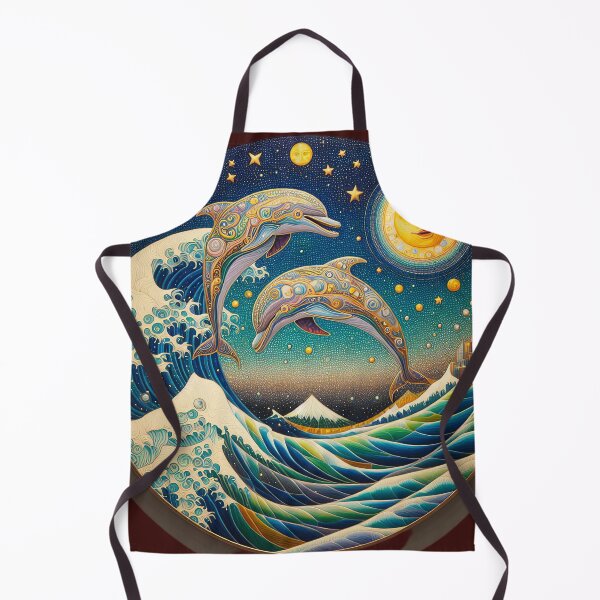 Item preview, Dolphins at play 2 designed and sold by Kallak-AI-Art.