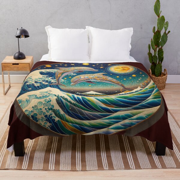 Item preview, Dolphins at play 2 designed and sold by Kallak-AI-Art.