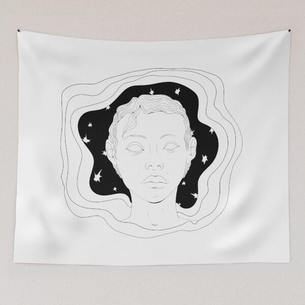 Item preview, Galactic woman with stars background designed and sold by Elifndz.