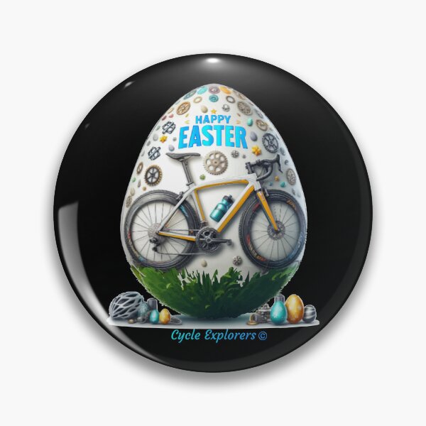 Item preview, Happy Easter Cycling Easter Egg designed and sold by cycleexplorers.