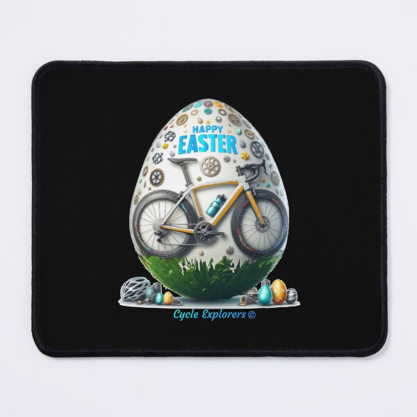 Item preview, Happy Easter Cycling Easter Egg designed and sold by cycleexplorers.