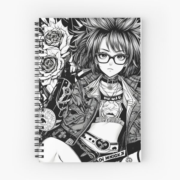 Item preview, Black&White Punk style Anime girl designed and sold by PCGDrawing.